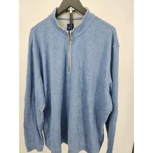 Johnnie-O Sully Quarter Zip Pullover Mens 3XL Laguna Blue JMKO1460 Cotton Blend